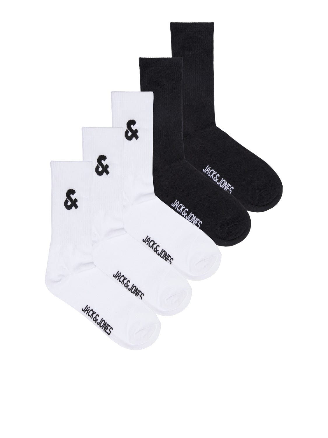 Calcetines 5 pares Blancos y Negros - SOLID